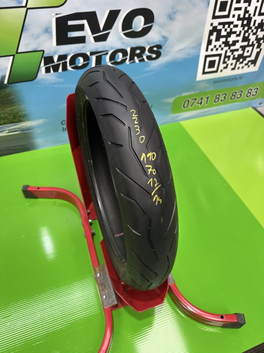 110 70 17 Anvelopa Moto Pirelli Rosso2 Cauciuc Fata C2230