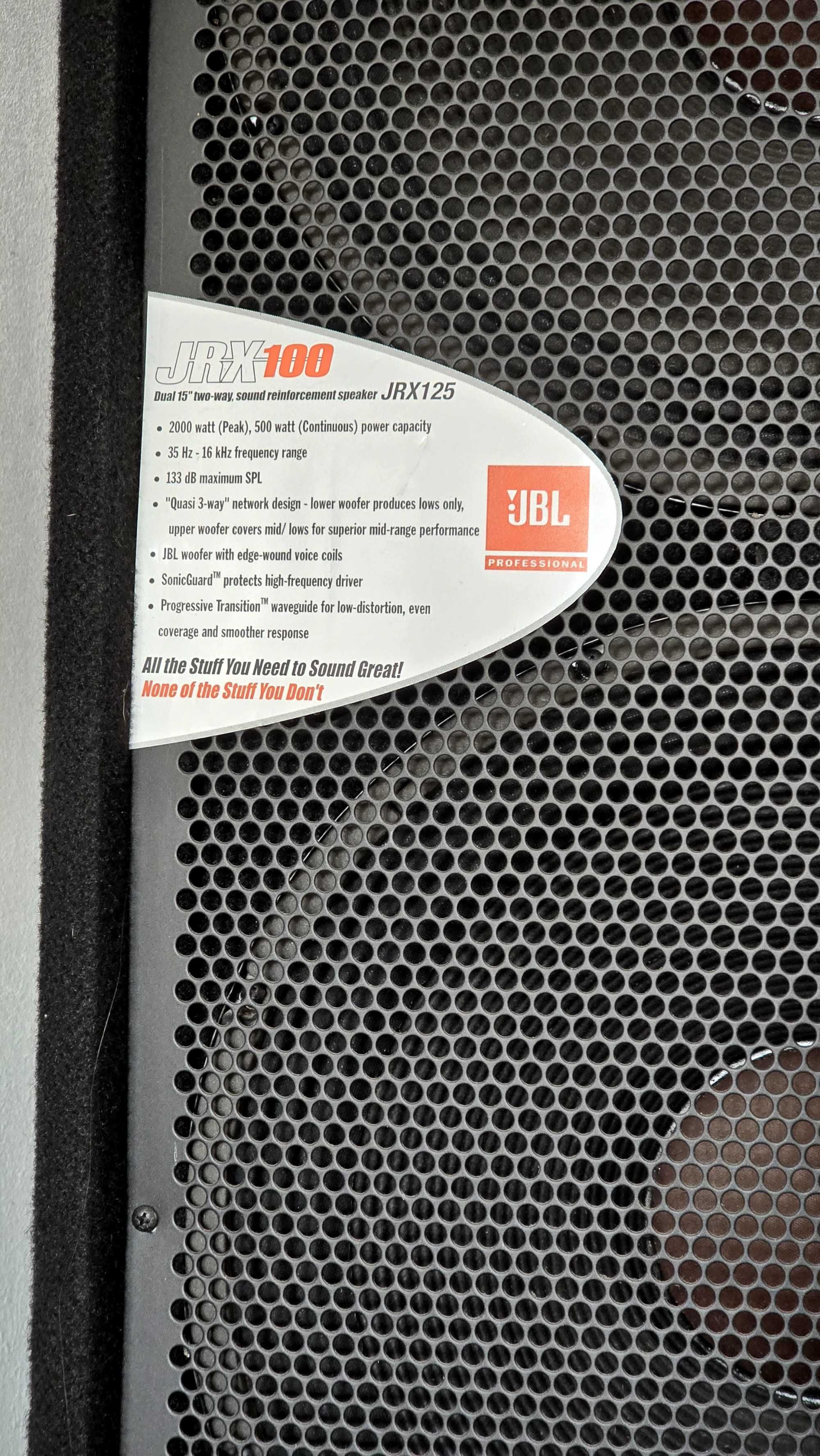 JBL JRX 100  15-ки и 18-ки