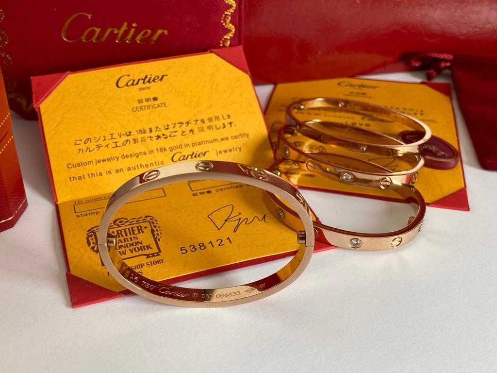 Brățară Cartier LOVE 19 aur roz 585