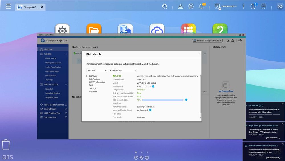 NAS Server QNAP TS-462 8GB + 1TB SSD Nou, Impecabil, Cutie Mega Ofertă