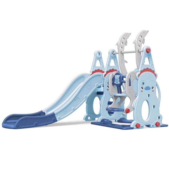 Детская горка пластиковая с качелей