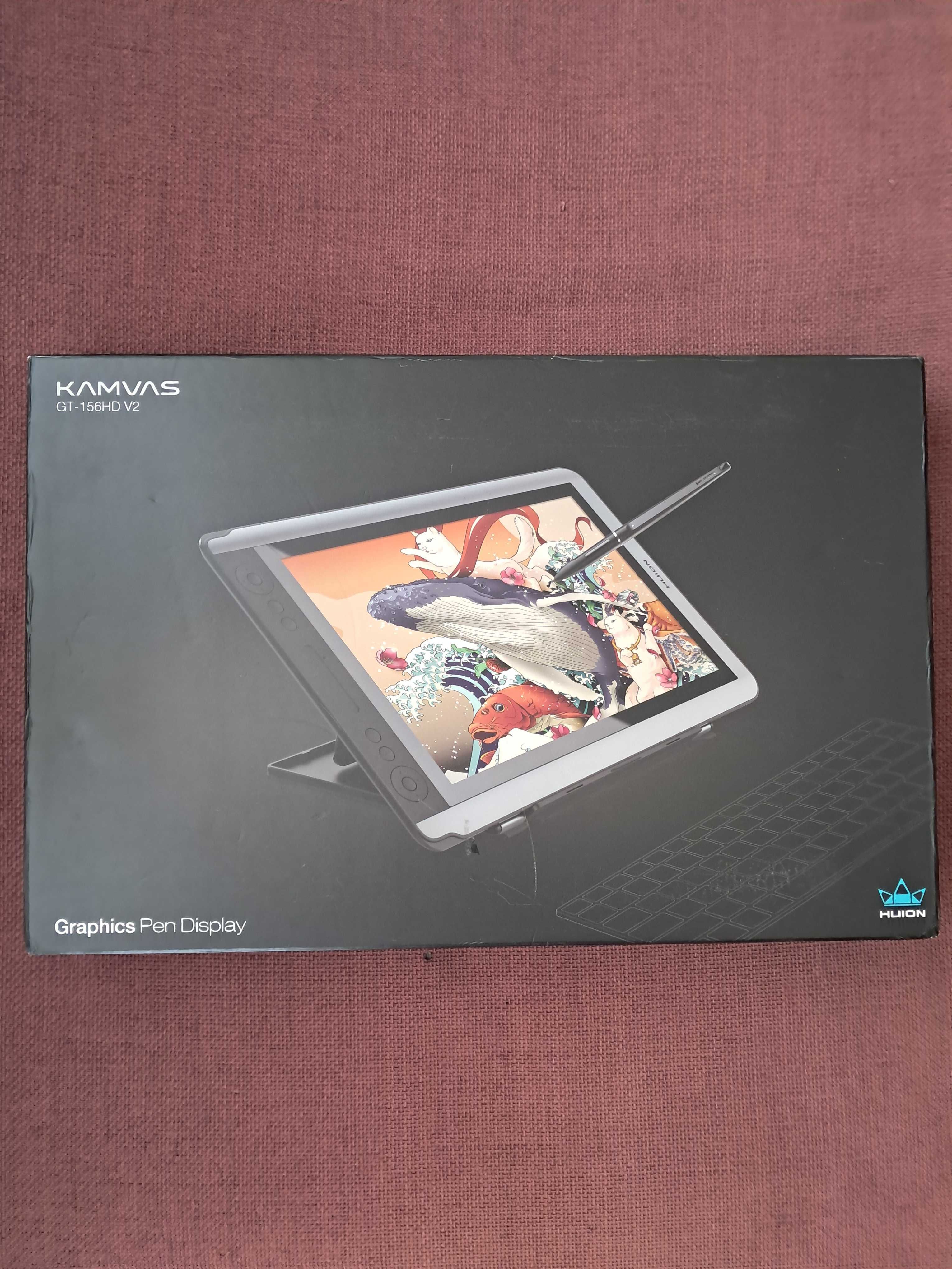 Графичен таблет с дисплей за рисуване Huion Kamvas GT-156HD V2