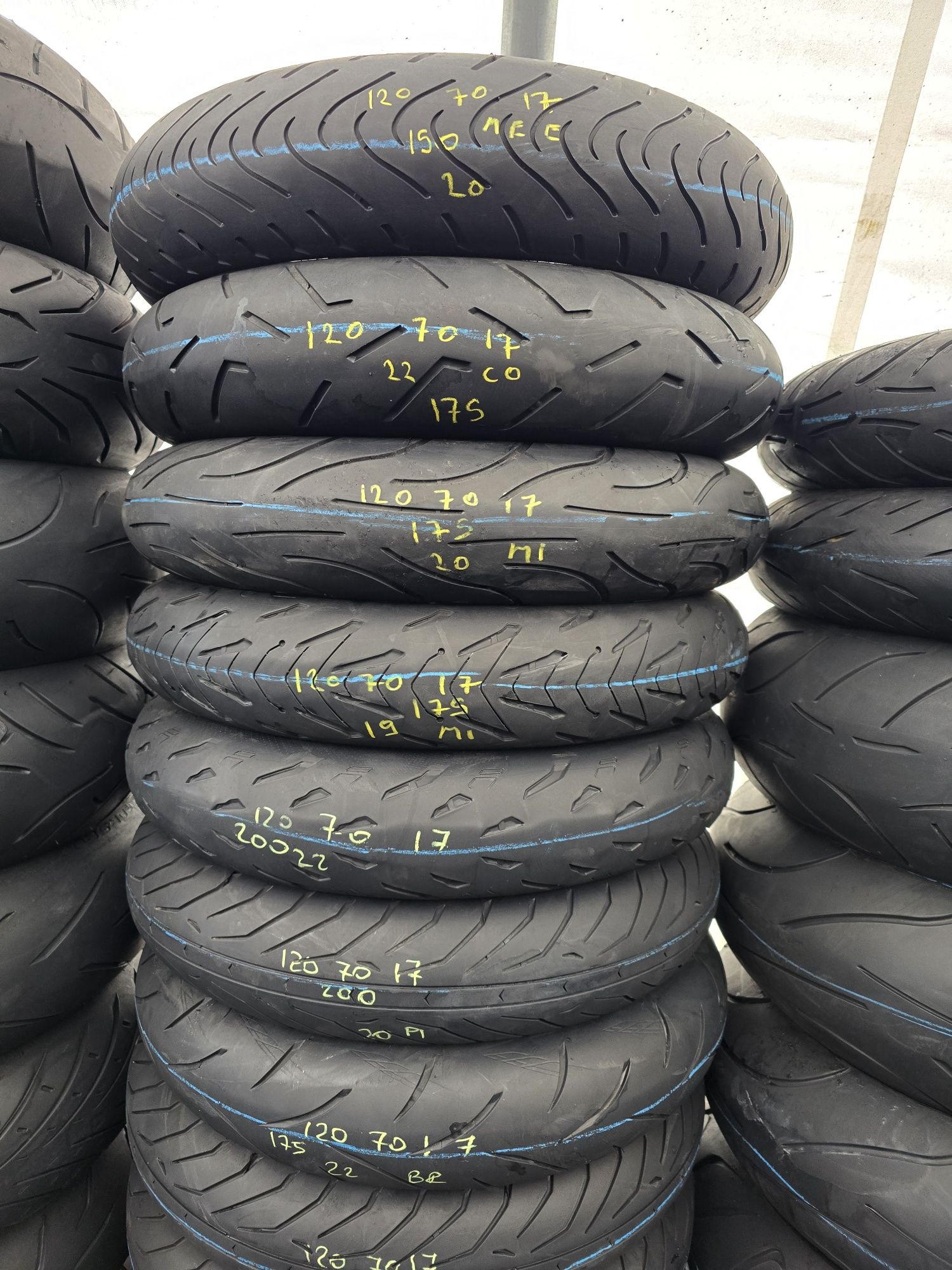 Set moto 120.70.17  190.50.17 pirelli michelin