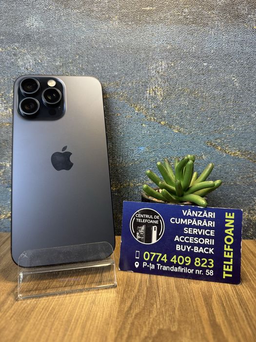 Iphone 15 Pro Max/256Gb/Garantie 2Ani Centrul de Telefoane/Rate