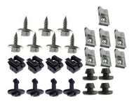 Set fixare scut motor Audi A4; Seat Exeo; Skoda Superb; VW Passat (B5), Passat (B5); set 26 buc, fixare scut sub motor, suruburi 6,3mm, piulite rapide 25mm x 14,5mm, 4A0805121, 4A0805121A, 4A0805163