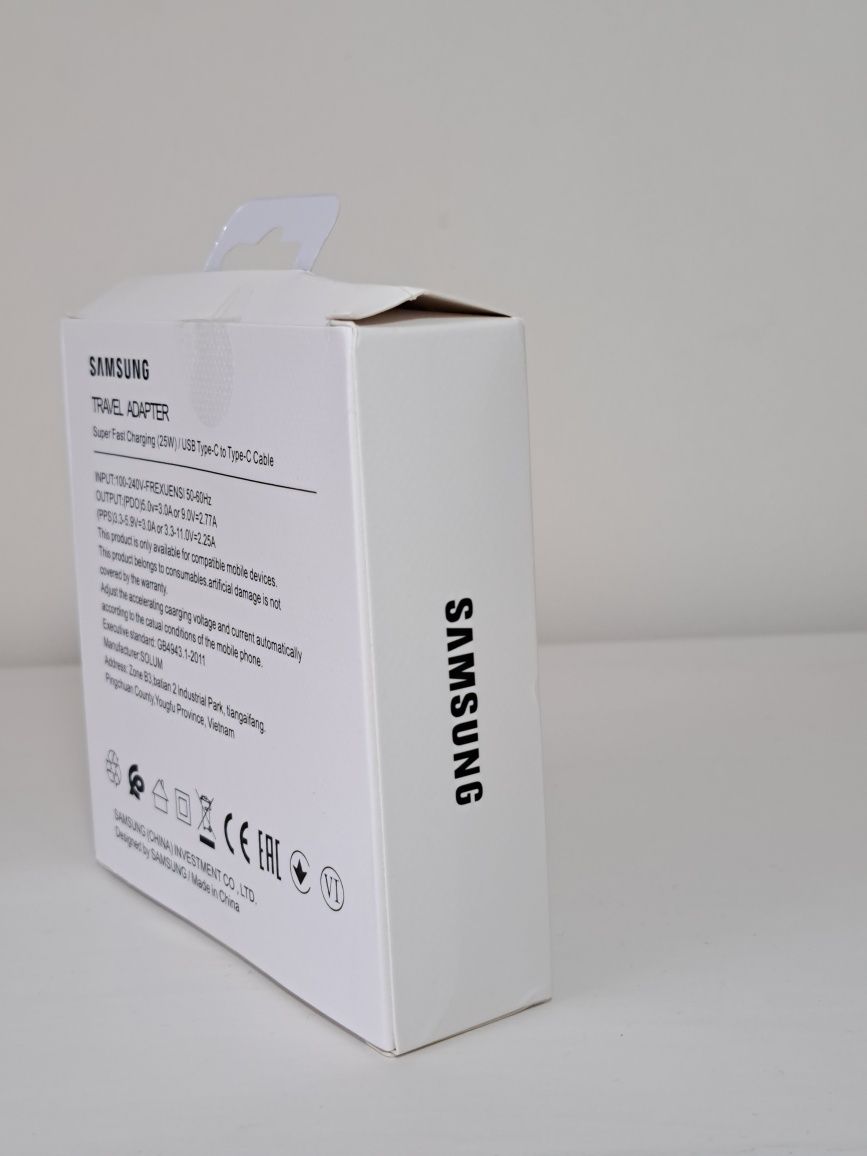 Оригинално зарядно за Samsung 25W - USB Type C плюс кабел