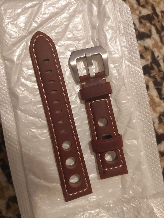 Curea ceas din piele naturala perforata 20mm