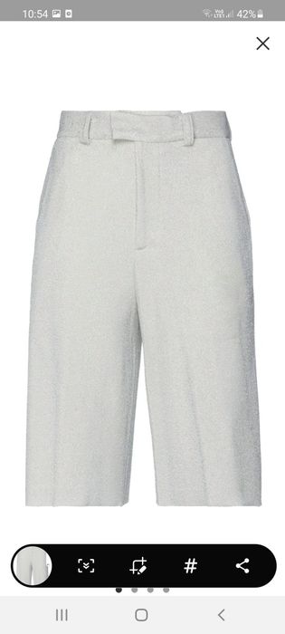 Бермуди XS/S/36размер сребристи официални къси панталонки висока талия