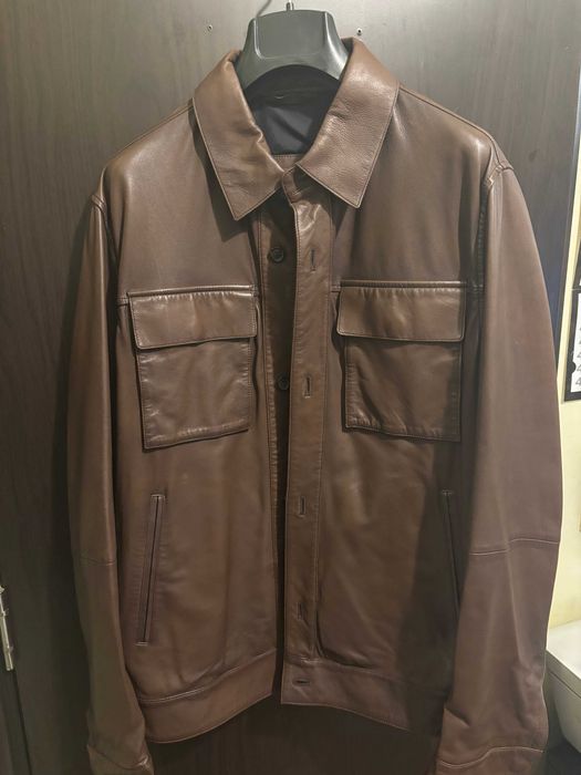 Кожено яке Massimo Dutti Nappa Leather - М