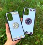 Husa oglinda cu inel + pietricele Samsung Galaxy A32 , A52, A52s , A72