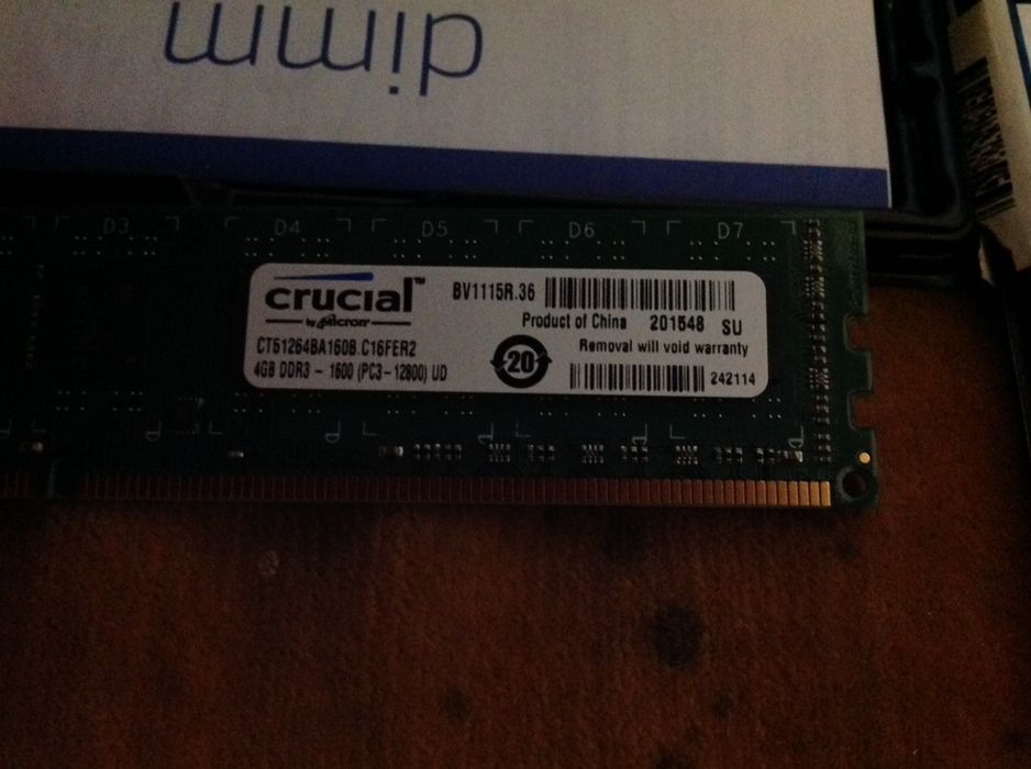 8Gb 2x4gb memorii Crucial noi pentru desktop