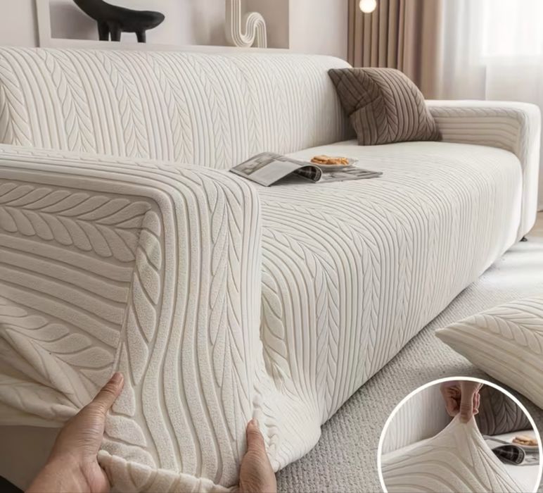 Husa elastica pentru canapea + elemente de fixare