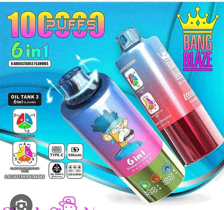 Bang Blaze 100000 Puffs 6 Arome in 1 Reîncărcabil