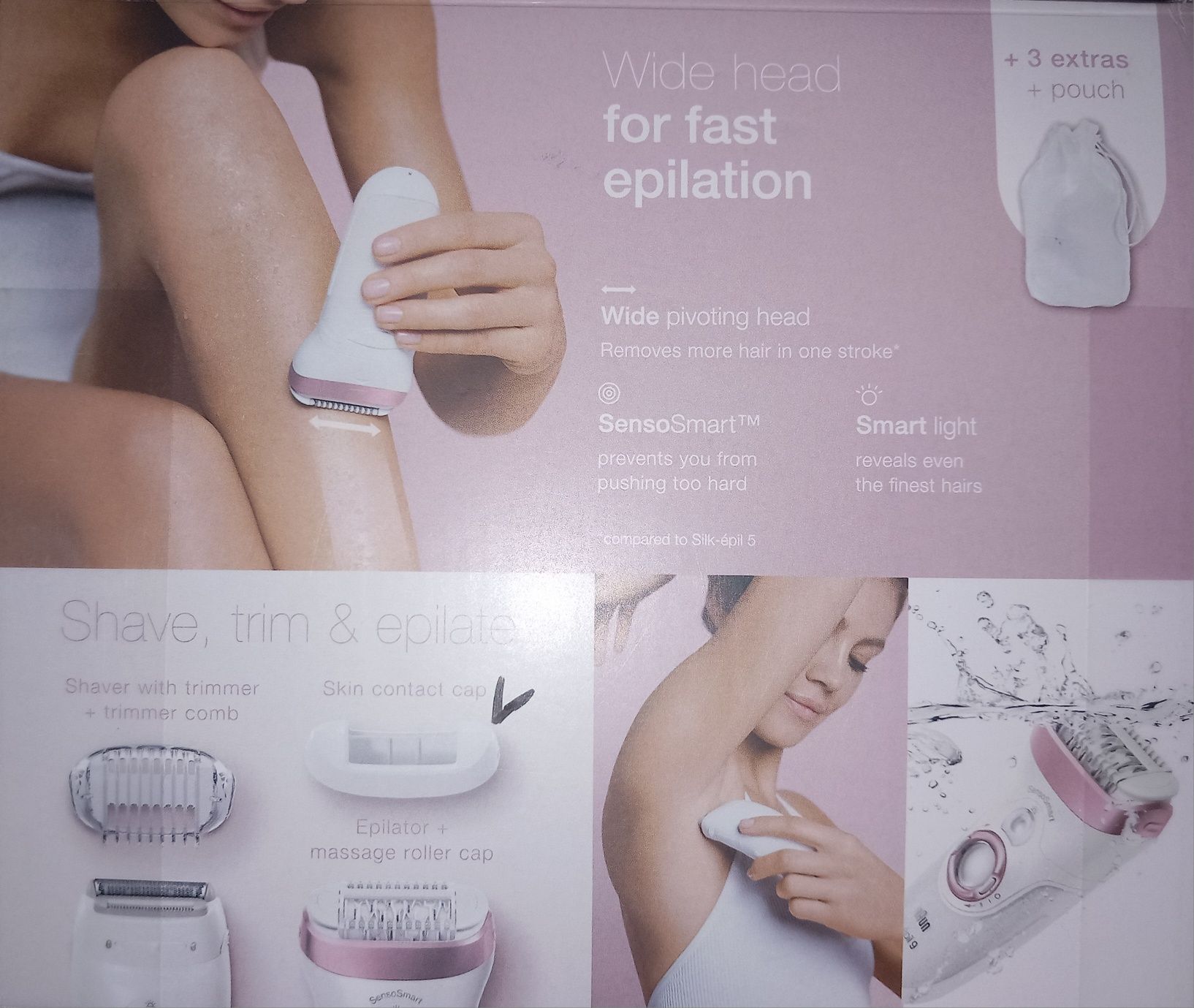 Епилатор Braun Silk-épil 9880 с гаранция