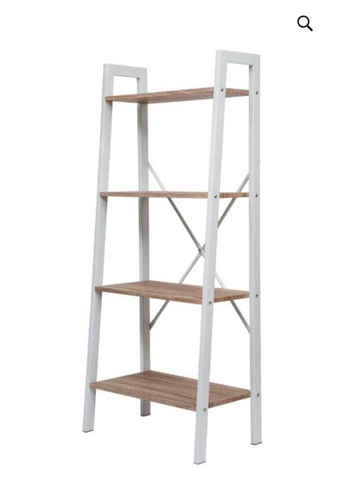 Стенен шкаф метал дърво индустриален дизайн отворена библиотека 137 см