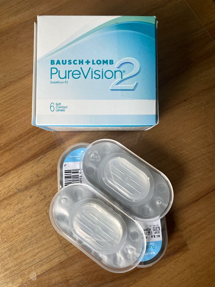 Линзы -2,75 дптр Pure Vision2 от Bausch + Lomb — 4 блистера