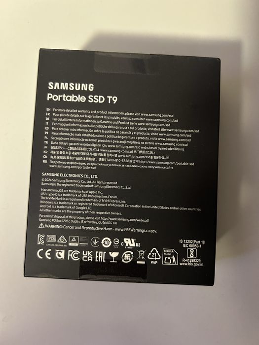 SSD Extern Samsung T9, 2Tb, Sigilat