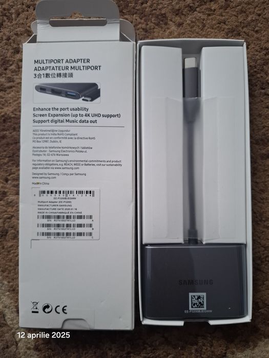 Adaptor multiport Samsung, USB Type-C, Gray