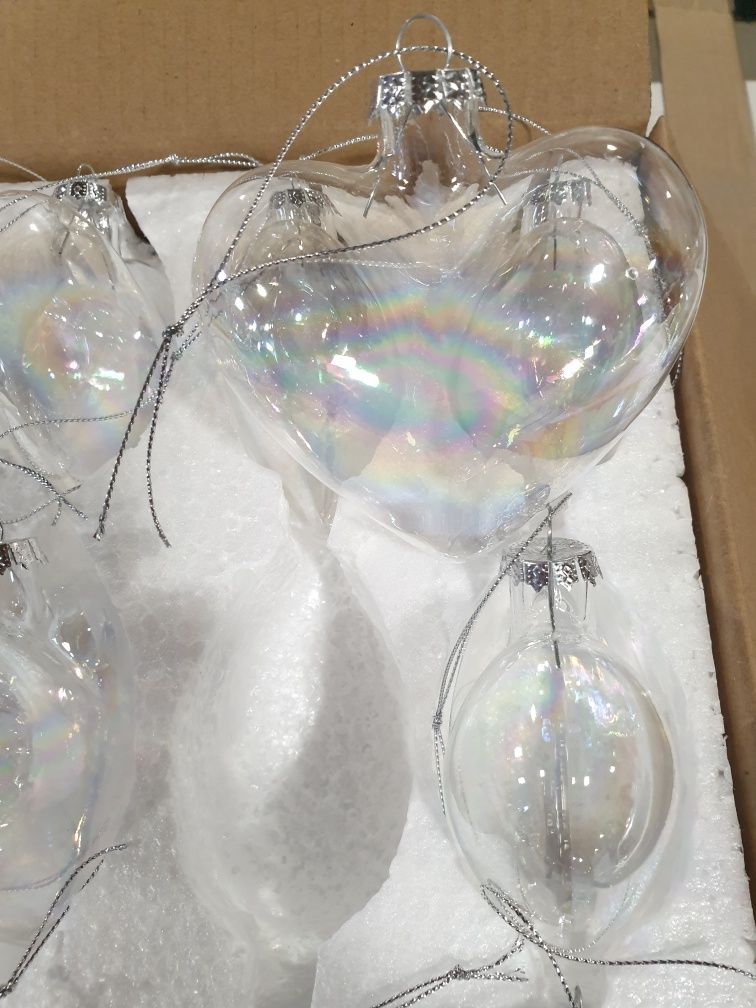 Set 12 globuri decorative din sticla