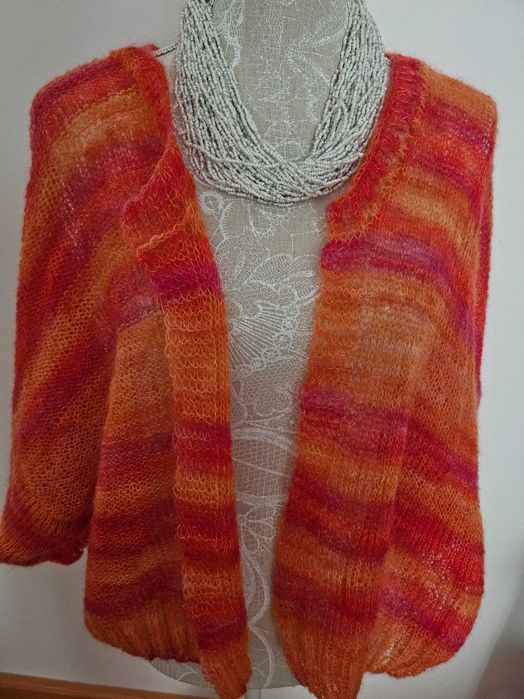 Cardigan oversize handmade din mohair