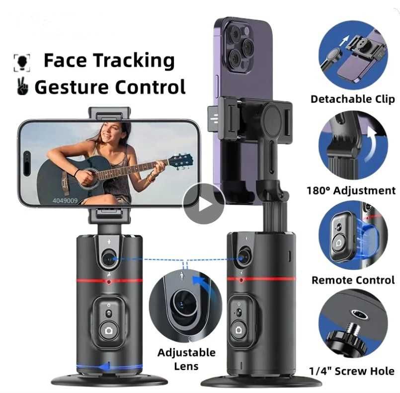 Stabilizator Gimbal Telefon cu Urmarire faciala pt Video Vlogging