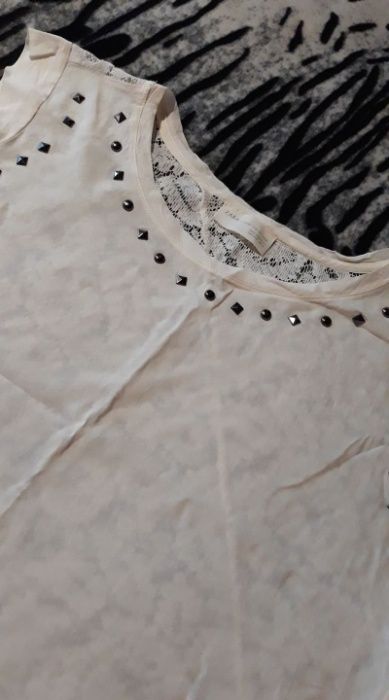 ZARA Дамска Тениска с дантела