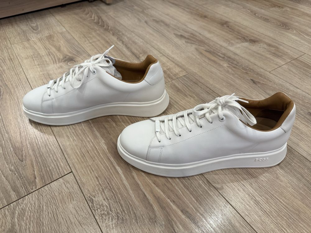Оригинални Обувки BOSS Bulton – White on White