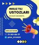 Ingliz Tili IELST SEFR hamda KIMYO USTOZ  Kerak