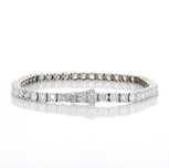 Bratara Tenis Diamant 7.75 ct, Aur Alb 14K – Certificat GWLAb