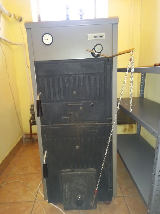 Centrală, lemne și cox, Sime, 6 elemenți  fontă putere 30Kw
