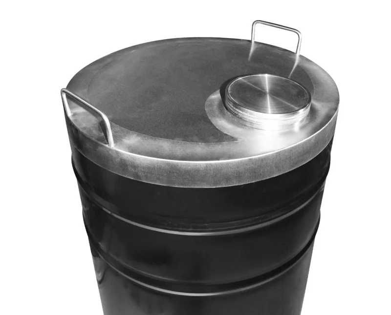 Butoi din inox 108L cu capac si canea