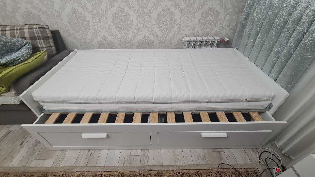 2 Кровати IKEA (икея) Бримнэс с выдвижной кушеткой с 2 ящиками