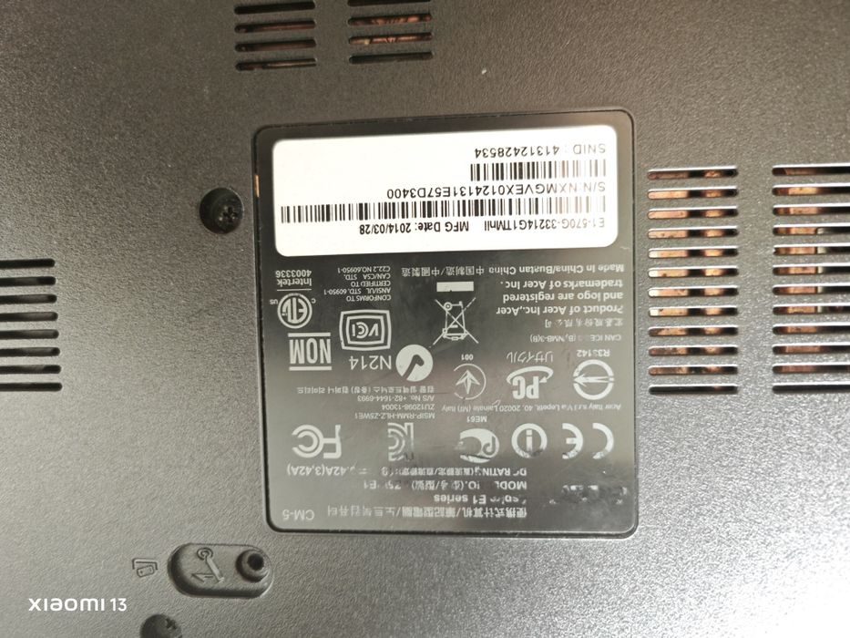Laptop acer E1-570G