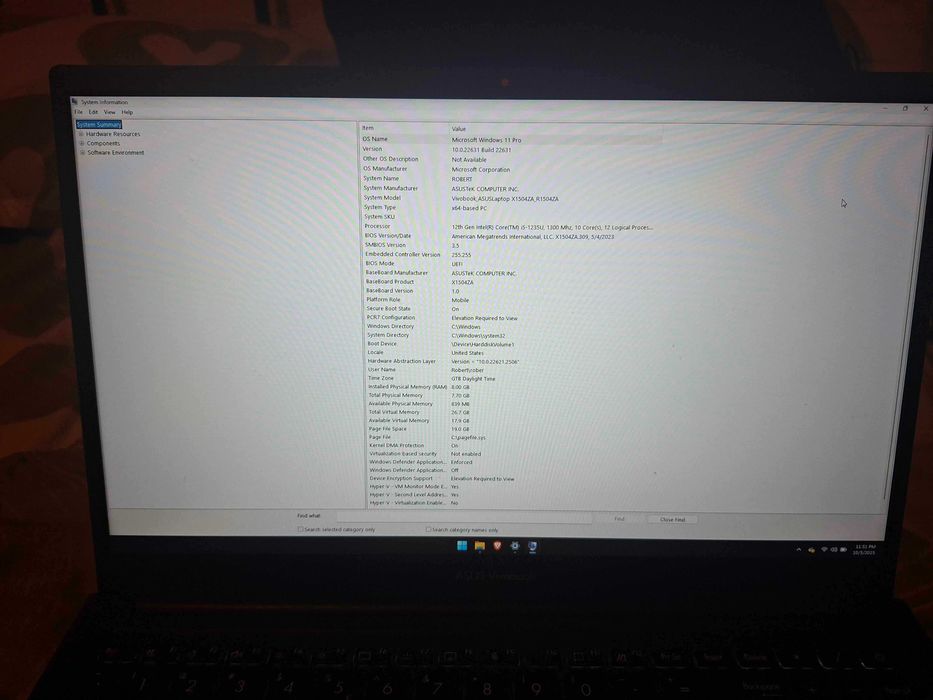 Laptop ASUS Vivobook 15 X1504ZA , i5-1235U , 8GB RAM , 512GB SSD