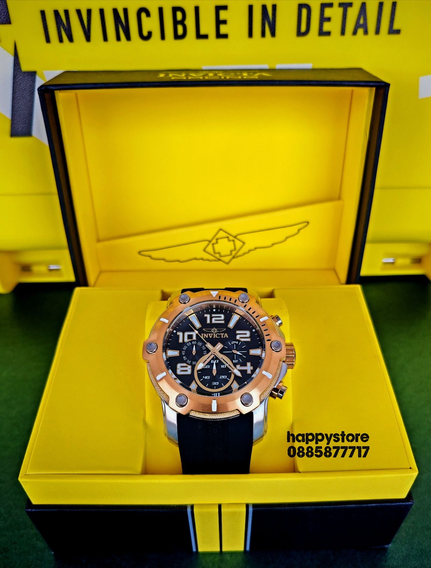 INVICTA Diver Gold/Silver 52 mm, Инвикта нов ръчен часовник