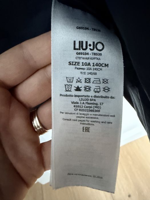 Liu Jo -Geaca de puf pentru copii, guler blana naturala 140cm (10 ani)