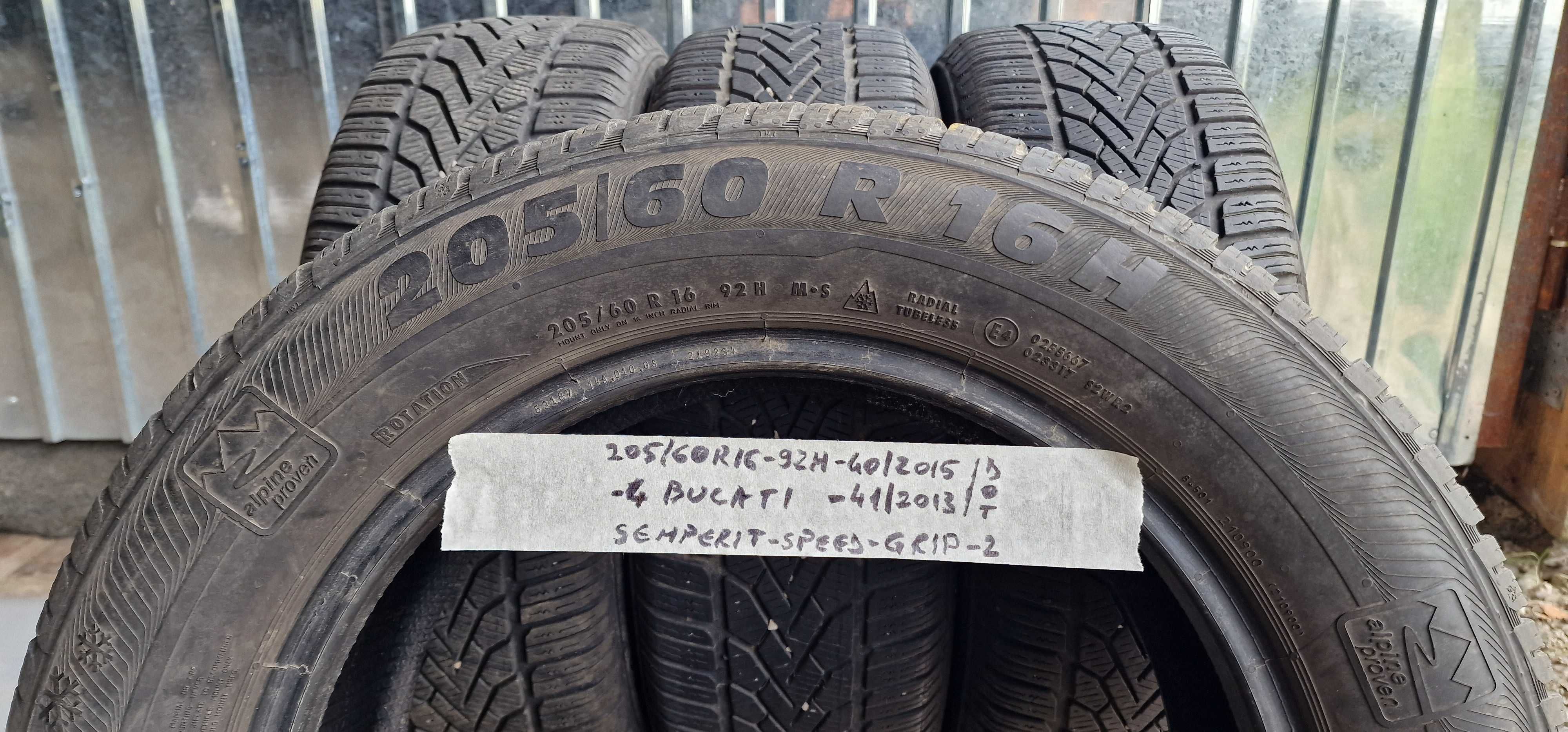 205/60 R16 - 4 anvelope - Semperit - M+S - iarna