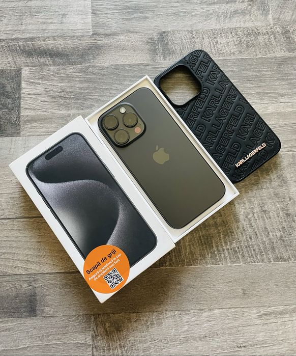 iPhone 15 Pro/Black Titanium/128GB/Neverlocked/Garantie Orange 02.2026