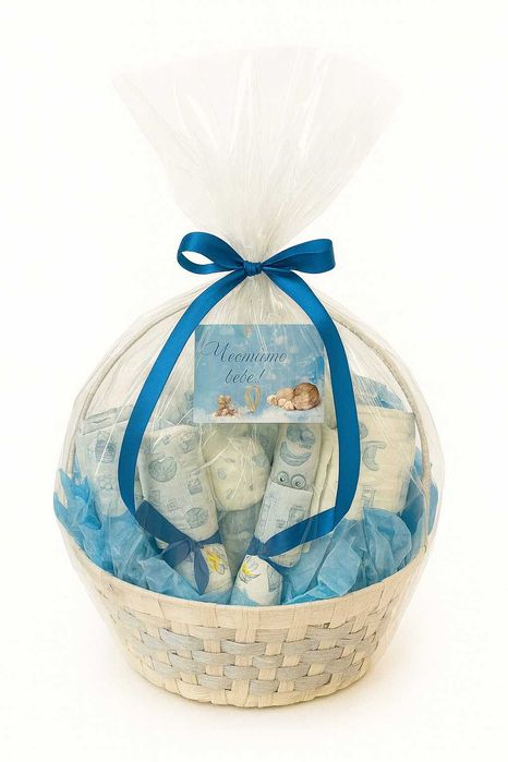 Подаръчна кошница за изписване или погача на бебенце