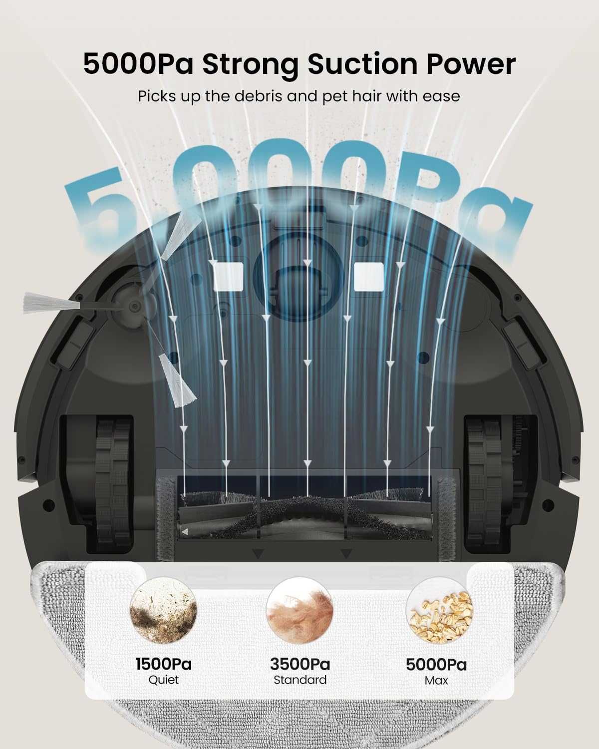 Прахосмукачка робот Cleanova W11 (5000Pa) LDS лазерна навигация