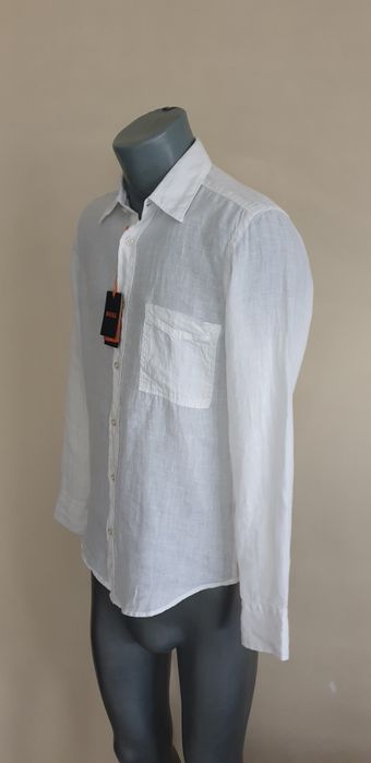 Hugo Boss Relegant_6  Len  Regular Fit / S ОРИГИНАЛ! Мъжка Ленена Риза