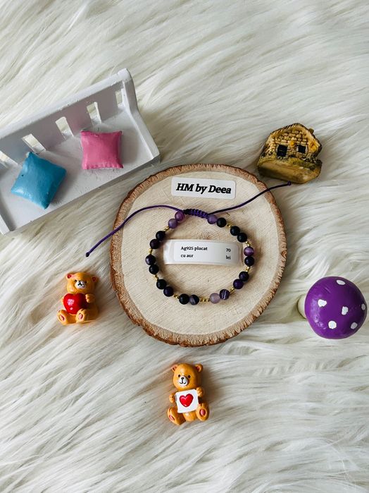 Bratari cu bile de argint