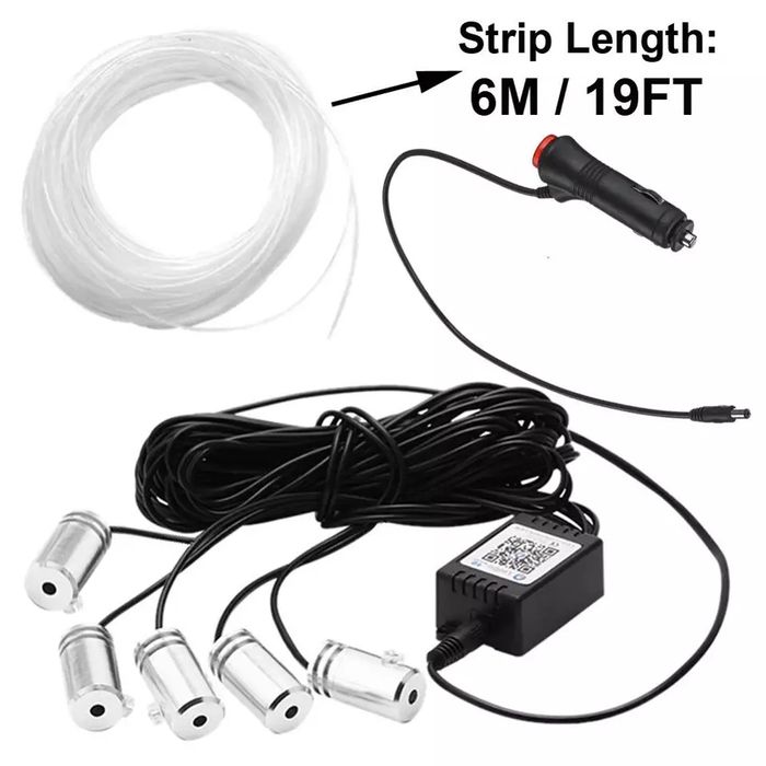 Fir Neon Flexibil Led RGB Lumina Ambientala Auto Bluetooth