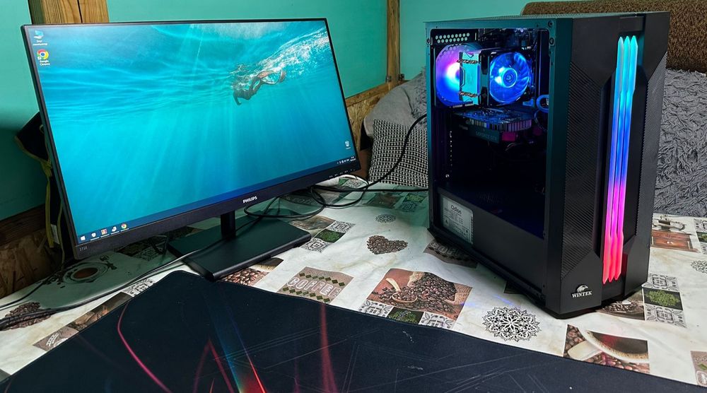 Игровой компьютер intel Core i3-10105/16Gb/GTX 1650 GDDR6+Монитор 24