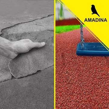 резиновое покрытие из EPDM-крошки для детской площадки, workout