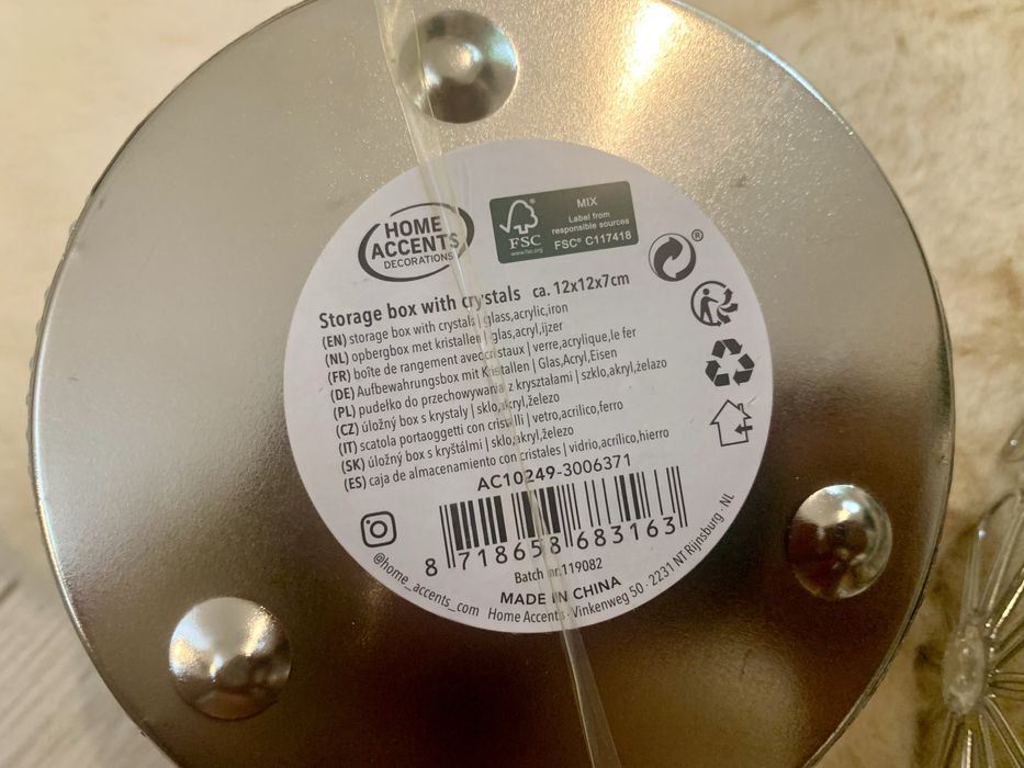 Лот поднос и бонбониера с кристалчета