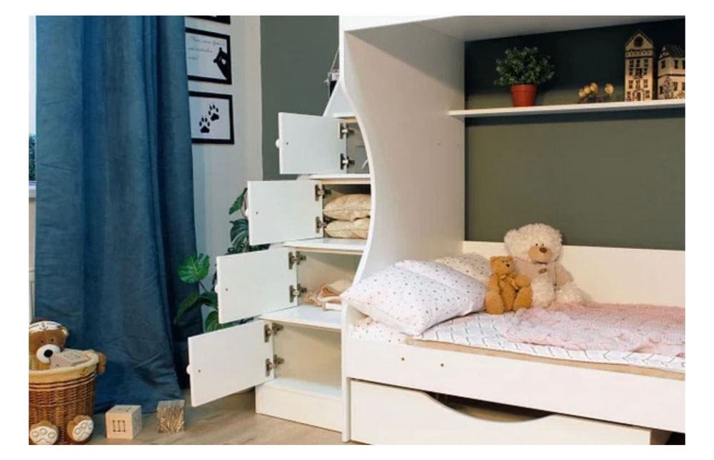 Двухъярусная кровать Каприз 22, 80x180 см, без матраса в комплекте