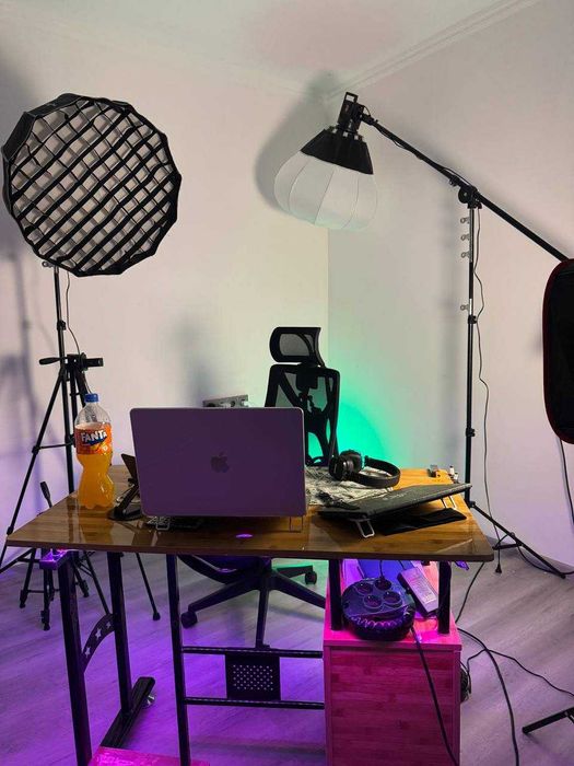 Софтбокс свет тёплый/холодный + штатив + пульт управления