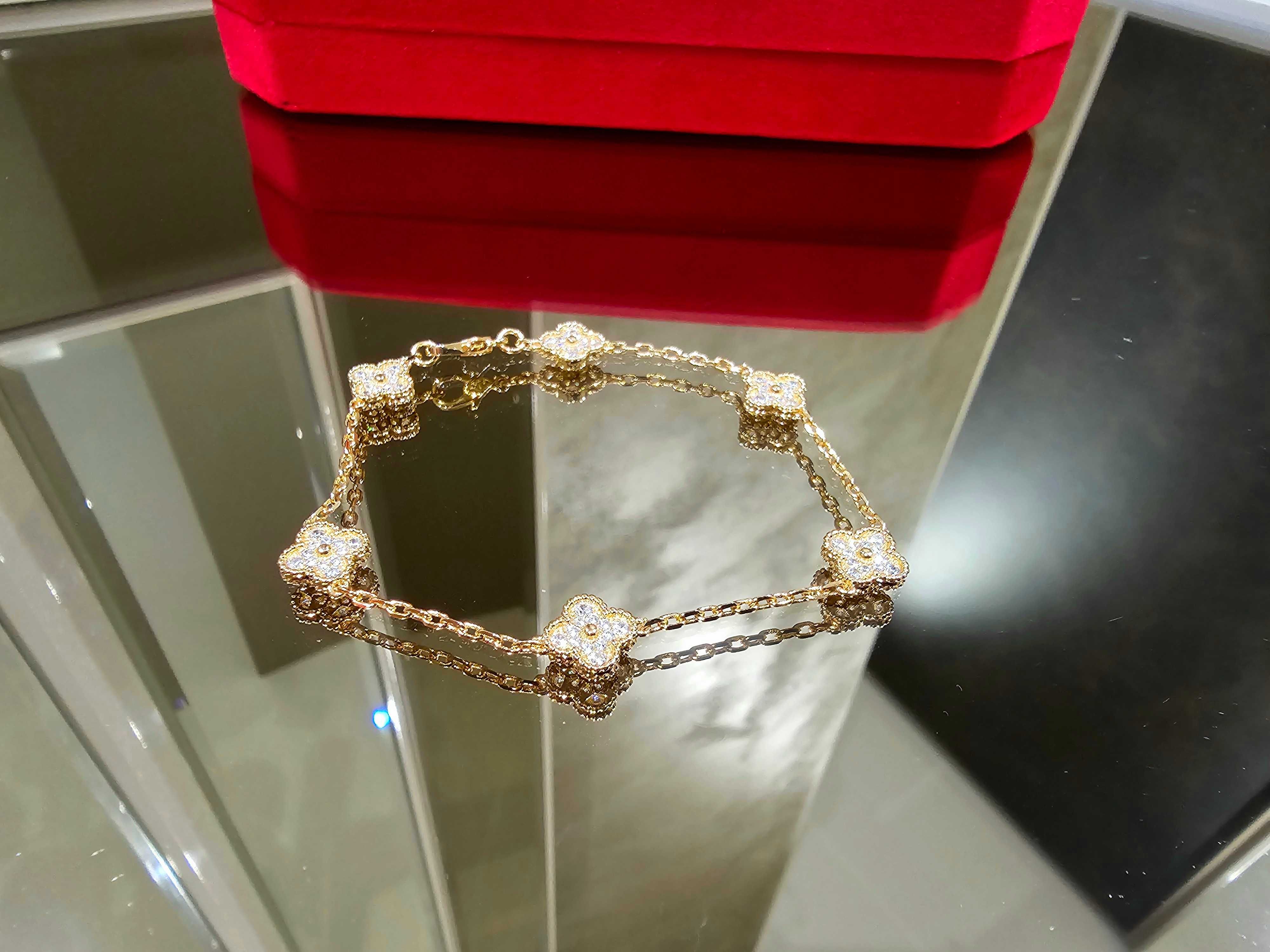 Van Cleef & Arpels VCA Rose Gold 6 Motifs Sweet Alhambra Дамска Гривна