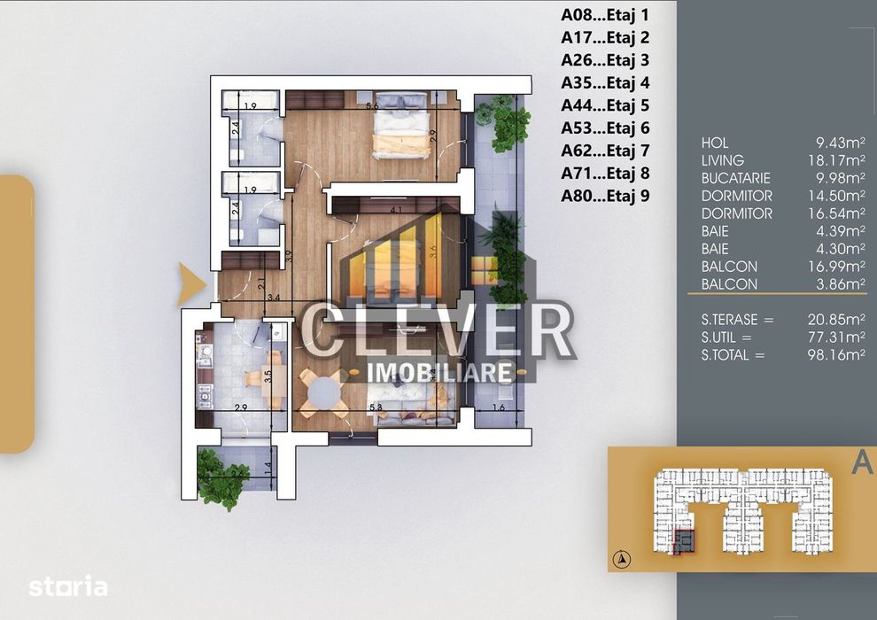 Apartament 3 camere 700m Metrou N. Teclu Mutare Rapida